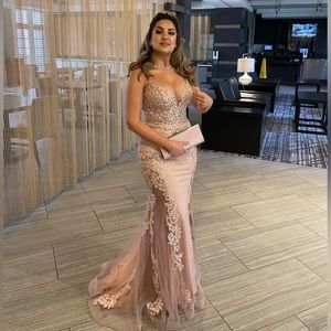 Cinderella Divine Gown blush pink size 4. Worn once as new.